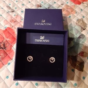 Swarovski Creativity Circle Earrings in Rose gold